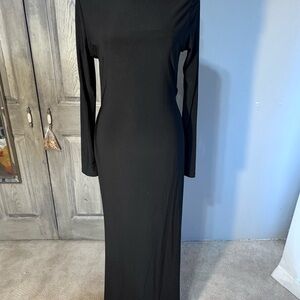 VENUS Black Sheath Cocktail Dress with Bateau Neckline